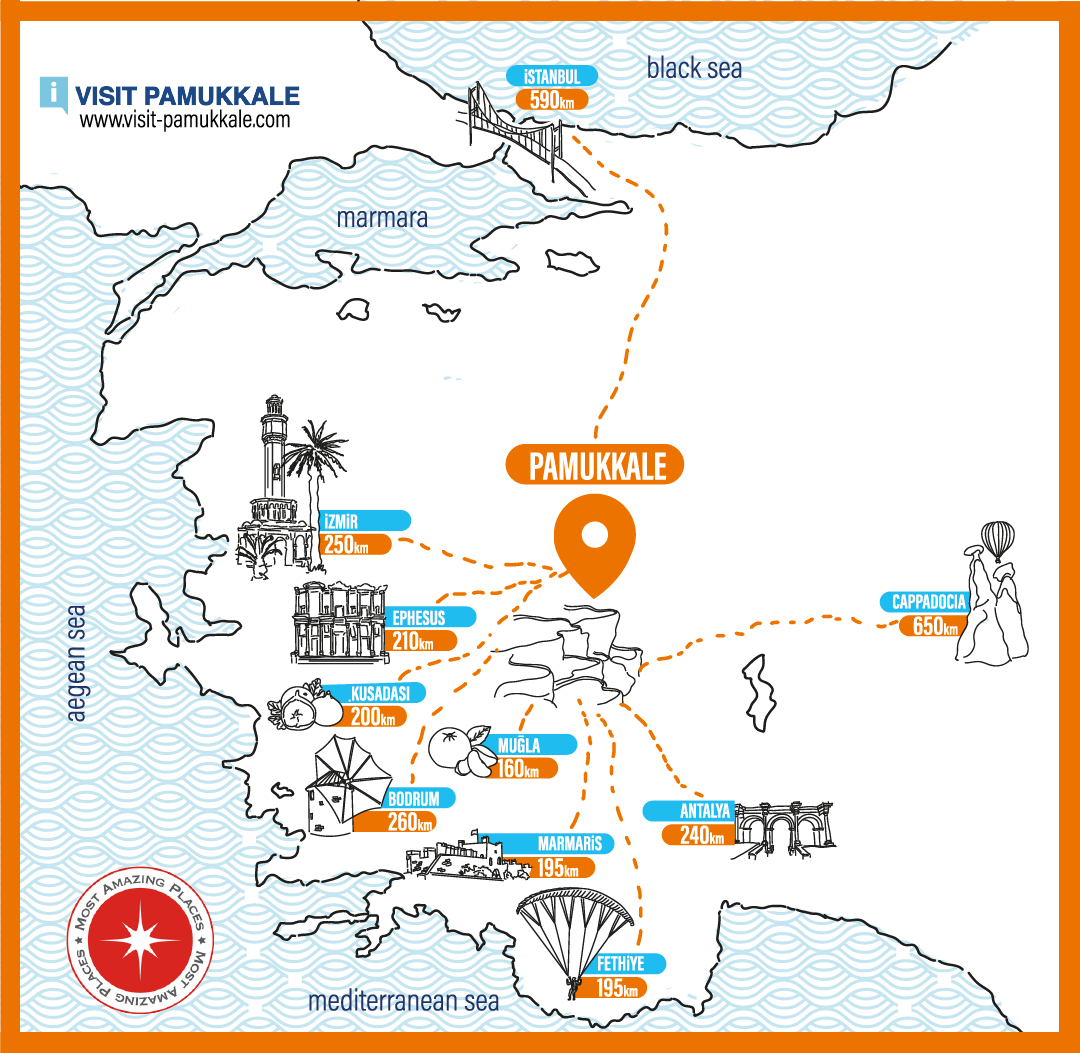 Pamukkale Map / Most Amazing Places